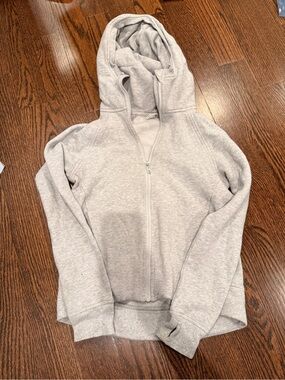 lululemon athletica Heather Light Gray Full-Zip Hoodie